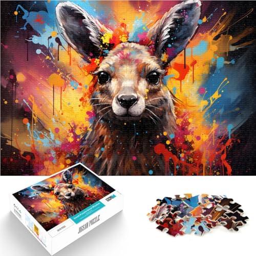 Puzzle 1000 Teile für Erwachsene, Känguru-Malerei, Puzzle, Lernspiele, 19,7 x 29,5 Zoll, anspruchsvolles Puzzlespiel und Familienspiel von SYUNFEI