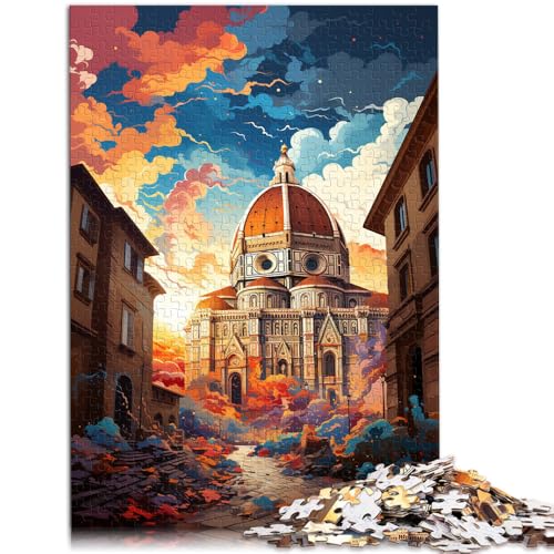 Puzzle für Erwachsene, 1000-teiliges Puzzle „Kathedrale von Florenz“ – anspruchsvolles Spiel, tolles Geschenk für Spiele,50x75cm, für 14-Jährige von SYUNFEI