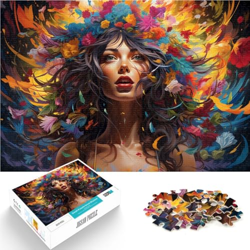 Puzzle 1000 Teile für Erwachsene, Kunst, Blume, Frau, Lernpuzzle, 10,27 x 14,96 Zoll, ganze Familie Puzzle 1000 Teile für Erwachsene, Kunst, Blume, Frau, Lernpuzzle, 10,27 x 14,96 Zoll, ganze Familie von SYUNFEI