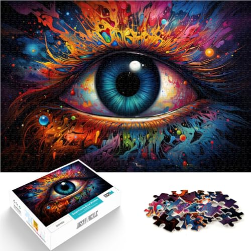 Puzzle für Erwachsene, 1000 Teile, farbenfrohes Kunstaugen-Quizspiel, ganze Familie, 50 x 75 cm, für Teenager ab 14 Jahren Puzzle für Erwachsene, 1000 Teile, farbenfrohes Kunstaugen-Quizspiel, ganze Familie, 50 x 75 cm, für Teenager ab 14 Jahren von SYUNFEI