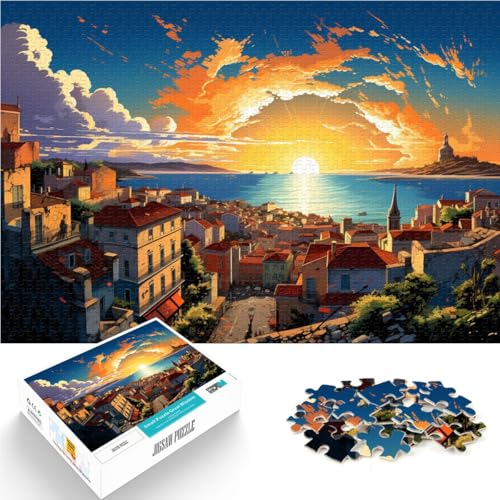 Puzzle 1000 Teile für Erwachsene, Lissabon, Lernspiel, Herausforderungsspielzeug,50x75cm, tolles Teenager ab 14 Jahren von SYUNFEI