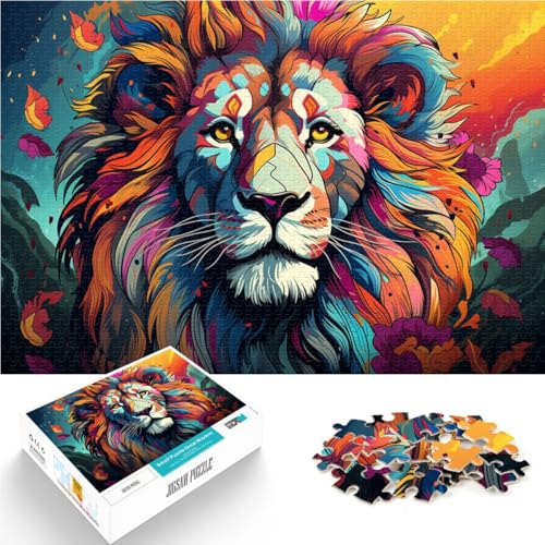 Puzzle 1000 Teile für Erwachsene, Löwe, Lernpuzzle, 14,96 x 20,47 Zoll, gutes Geschenk für Teenager ab 14 Jahren von SYUNFEI