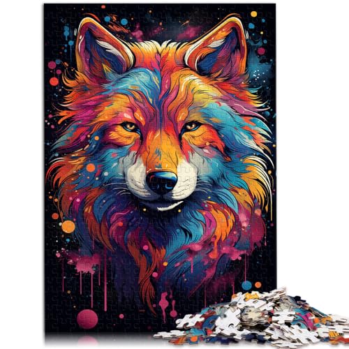 Puzzle für Erwachsene, 1000 Teile, Malen, Farb-Wolf-Puzzles, Geschenke mit passendem Poster und Quizblatt, 14,96 x 20,47 Zoll, für 14-Jährige Puzzle für Erwachsene, 1000 Teile, Malen, Farb-Wolf-Puzzles, Geschenke mit passendem Poster und Quizblatt, 14,96 x 20,47 Zoll, für 14-Jährige von SYUNFEI