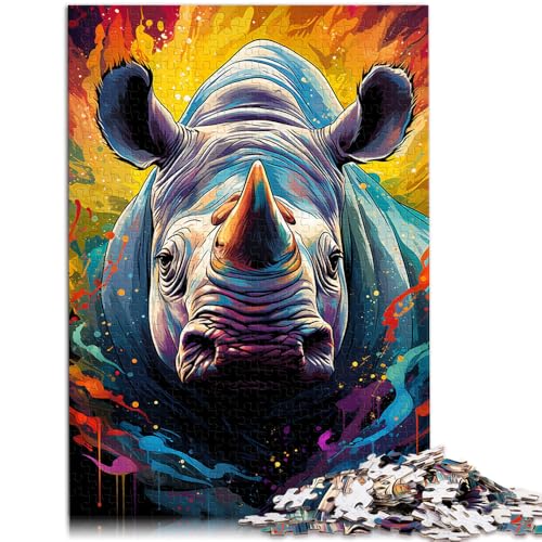 Puzzle 1000 Teile für Erwachsene, Nashorn, Lernpuzzle, Familienspiel, 14,96 x 20,47 Zoll, Heimkunstdekor für Teenager ab 14 Jahren Puzzle 1000 Teile für Erwachsene, Nashorn, Lernpuzzle, Familienspiel, 14,96 x 20,47 Zoll, Heimkunstdekor für Teenager ab 14 Jahren von SYUNFEI