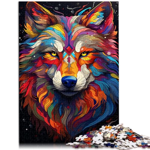 Puzzle für Erwachsene, 1000 Teile, Neonwolf, anspruchsvolles Spiel, Wanddekoration, einzigartige Geburtstags, 50 x 75 cm, für 14-Jährige von SYUNFEI
