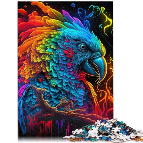 Puzzle 1000 Teile für Erwachsene, bunter Papagei, Lernpuzzle zum Stressabbau, schwierige Herausforderung, 26x38cm, für Teenager ab 14 Jahren von SYUNFEI