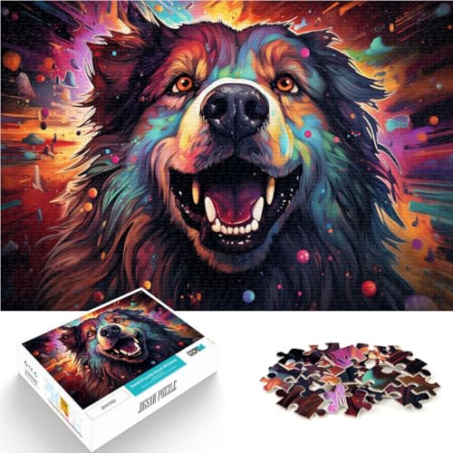 Puzzle 1000 Teile für Erwachsene, Schäferhund, lustige Spiele, Aktivitäten für zu Hause, Geburtstagsgeschenk, Reisegeschenk, 10,27 x 14,96 Zoll von SYUNFEI