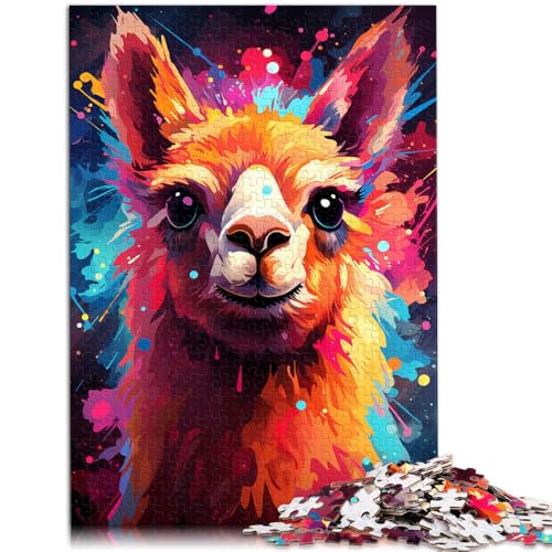 Puzzle 1000 Teile für Erwachsene, Tier-Alpaka-Puzzle, 14,96 x 20,47 Zoll, zur Heimdekoration für Teenager ab 14 Jahren von SYUNFEI