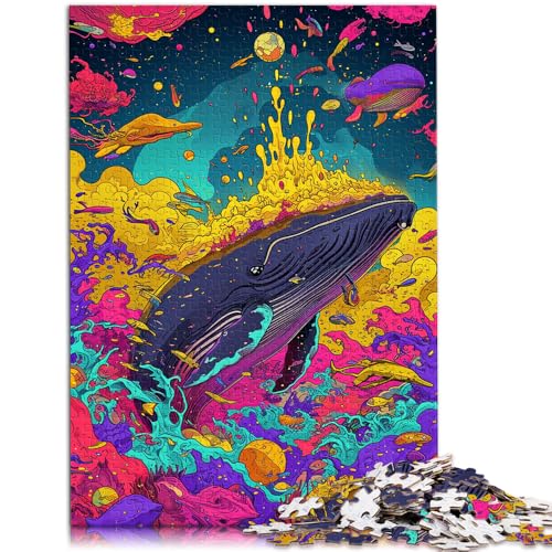 Puzzle für Erwachsene, 1000 Teile, Wal-Quizspiel, lustige Aktivitäten für zu Hause, Geburtstagsgeschenk, Reisegeschenk, 19,7 x 29,5 Zoll, von SYUNFEI