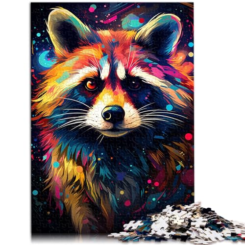 Puzzle 1000 Teile für Erwachsene, Waschbär-Puzzle, praktisches Spiel, 10,27 x 14,96 Zoll, tolles Geschenk für Spiele, geeignet für Teenager ab 14 Jahren von SYUNFEI