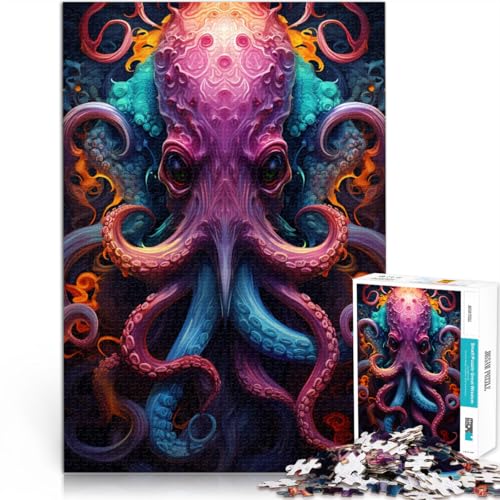 Puzzle 1000 Teile für Erwachsene, farbenfrohe Drachen, lustige Spiele, 19,7 x 29,5 Zoll, Weihnachtswunschliste mit Weihnachtsmann, geeignet für und Jugendliche ab 14 Jahren von SYUNFEI