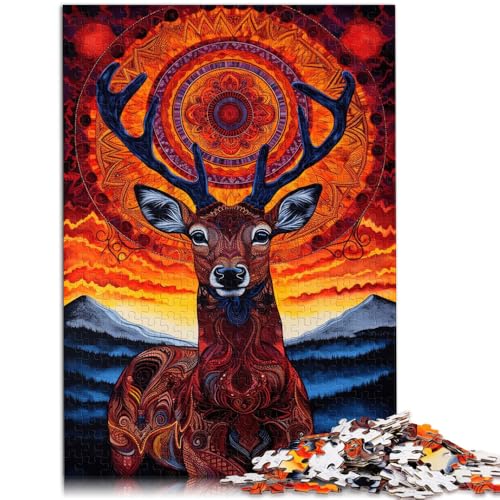Puzzle für Erwachsene, 1000 Teile, Hirsch-Kunststil, anspruchsvolles Spiel, Geschenke, Lernspiel zum Geburtstag, Weihnachten, 19,7 x 29,5 Zoll von SYUNFEI