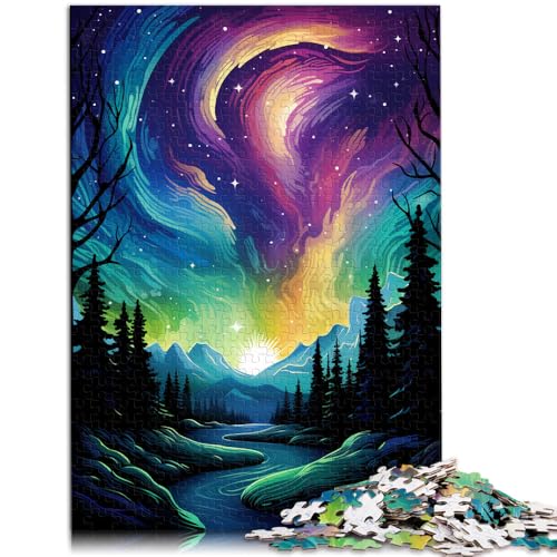 Puzzle für Erwachsene, 1000 Teile, Aurora Borealis, Lernspiele, Heimdekoration, Puzzle, Geschenkideen,38x52cm, geeignet für Jugendliche ab 14 Jahren von SYUNFEI