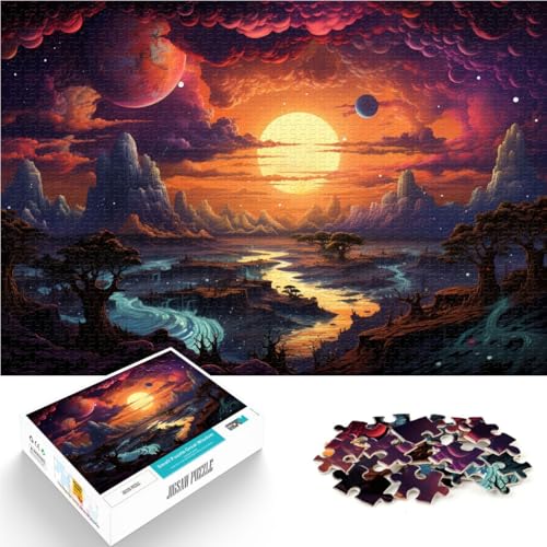 Puzzle 1000 Teile für Erwachsene, Fantasie-Sonnenuntergangslandschaft, Lernspielzeug, 26x38cm, für Teenager ab 14 Jahren von SYUNFEI
