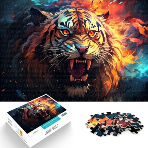 Puzzle für Erwachsene, 1000 Teile, Fantasie-Puzzle mit wildem Tiger, Spielzeug für die ganze Familie, tolles, 50 x 75 cm, von SYUNFEI