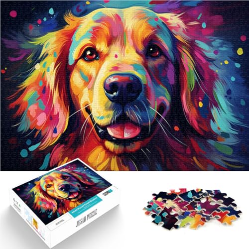 Puzzle für Erwachsene, 1000 Teile, Golden Retriever, Lernspiele, Heimdekoration, Puzzle, Heimkunstdekor, 14,96 x 20,47 Zoll Puzzle für Erwachsene, 1000 Teile, Golden Retriever, Lernspiele, Heimdekoration, Puzzle, Heimkunstdekor, 14,96 x 20,47 Zoll von SYUNFEI