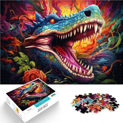 Puzzle 1000 Teile für Erwachsene Krokodilpuzzle Wanddekoration 50 x 75 cm ganze Familie von SYUNFEI