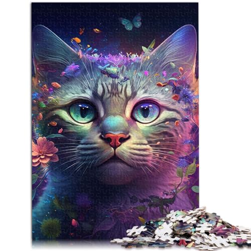 Puzzle für Erwachsene, 1000 Teile, Schmetterling und Katze, Puzzle für Lernspiele, Herausforderungsspielzeug, EIN Kunstwerk, 14,96 x 20,47 Zoll Puzzle für Erwachsene, 1000 Teile, Schmetterling und Katze, Puzzle für Lernspiele, Herausforderungsspielzeug, EIN Kunstwerk, 14,96 x 20,47 Zoll von SYUNFEI