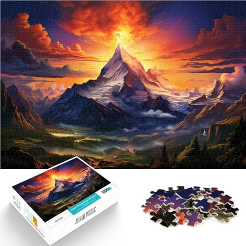 Puzzle 1000 Teile für Erwachsene, Landschaftskunst, Dekomprimierendes intellektuelles Lernspielzeug, Weihnachtspuzzle-Geschenke, 10,27 x 14,96 Zoll von SYUNFEI