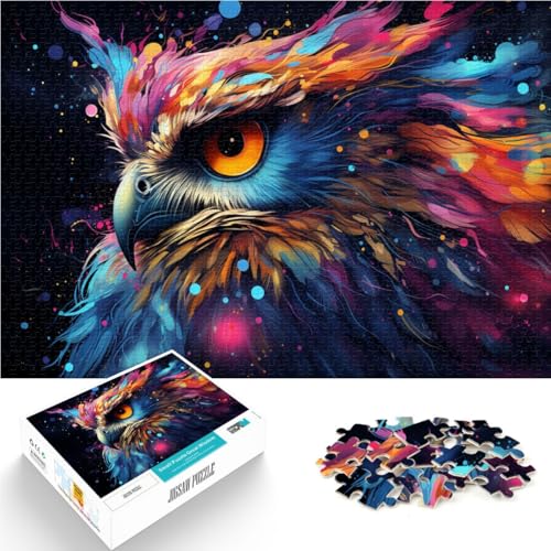 Puzzle 1000 Teile für Erwachsene Sternenhimmel-Eule Lernpuzzle Familienspiel Trainieren Sie Ihr Gehirn und Ihre Hände 10,27 Zoll x 14,96 Zoll von SYUNFEI