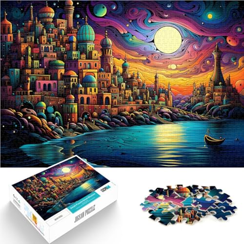 Puzzle für Erwachsene, 1000 Teile, Planet City, Quizspiel, Familienspiel, Stressabbau, schwieriges Herausforderungspuzzle, 19,7 x 29,5 Zoll Puzzle für Erwachsene, 1000 Teile, Planet City, Quizspiel, Familienspiel, Stressabbau, schwieriges Herausforderungspuzzle, 19,7 x 29,5 Zoll von SYUNFEI