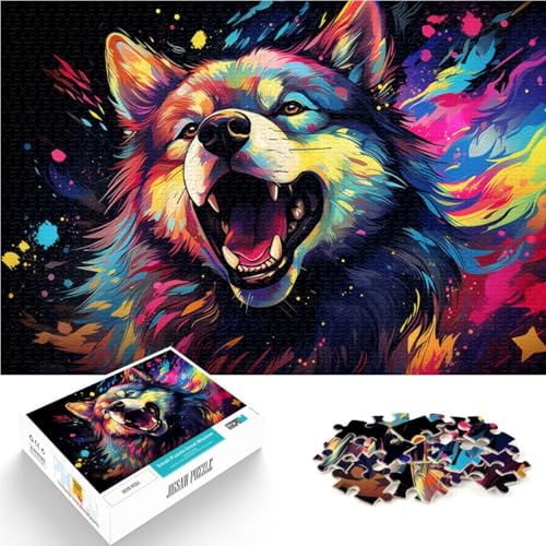 Puzzle für Erwachsene, 2000 Teile, Farbmal-Hunde-Quizspiel, ganze Familie, 70 x 100 cm, für Teenager ab 14 Jahren von SYUNFEI
