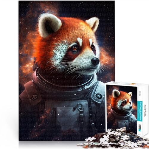 Puzzle 2000 Teile für Erwachsene, Weltraum-Astronaut, Roter Panda, Lernspielzeug, 70 x 100 cm, perfekte Dekoration von SYUNFEI
