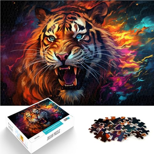 Puzzle 2000 Teile für Erwachsene Fantasie Wilder Tiger Stressabbau-Spielzeug 27,56 Zoll x 39,37 Zoll Herausforderung der Gehirnintelligenz süchtig machendes Spielzeug von SYUNFEI