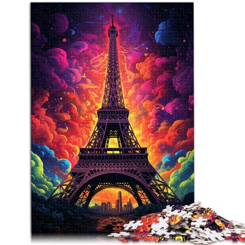 Puzzle für Erwachsene, 1000 Teile, Frankreich, Eiffelturm, Quizspiel, anspruchsvoll, Aber unterhaltsam und humorvoll,50x75cm, für Teenager ab 14 Jahren von SYUNFEI