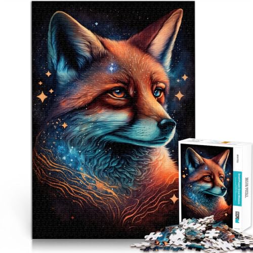 2000-teiliges Puzzle für Erwachsene, Fuchs-Galaxie-Puzzle – anspruchsvolles Spiel, Lernspiel für Geburtstag, Weihnachten, 27,56 x 39,37 Zoll von SYUNFEI