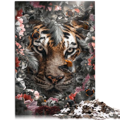 Puzzle für Erwachsene mit 1000 Teilen, Blumentiger, Denkspiel, anspruchsvoll, Aber unterhaltsam und humorvoll,38x52cm Puzzle für Erwachsene mit 1000 Teilen, Blumentiger, Denkspiel, anspruchsvoll, Aber unterhaltsam und humorvoll,38x52cm von SYUNFEI