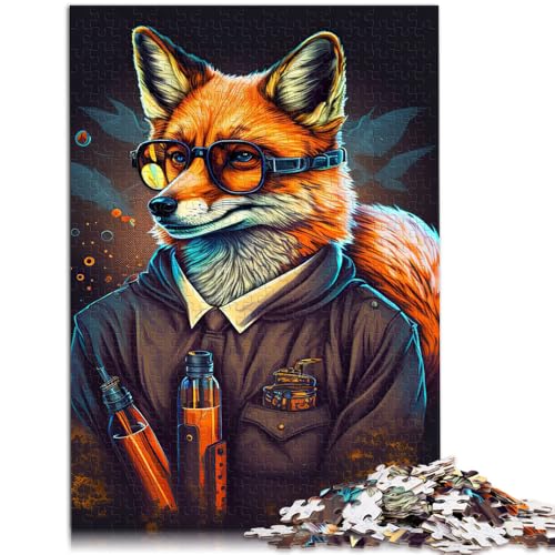 Puzzle für Erwachsene, 2000 Teile, Fuchs-Tier, anspruchsvolles Spiel, Puzzle, Lernspiel für Geburtstag, Weihnachten, 27,56 x 39,37 Zoll von SYUNFEI
