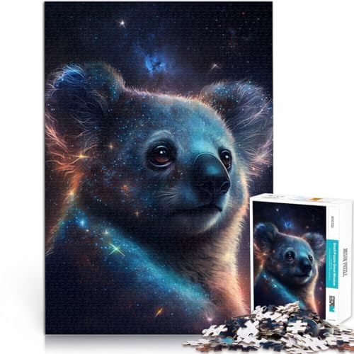 Puzzle für Erwachsene, 1000 Teile, Galaxie-Tier, Koala-Quizspiel, Wanddekoration, einzigartige Geburtstags, 14,96 x 20,47 Zoll von SYUNFEI
