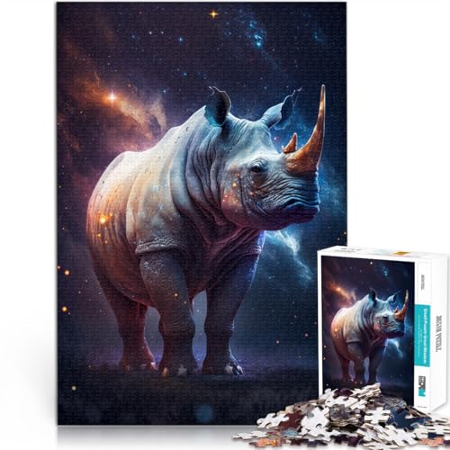 Puzzle für Erwachsene, 2000 Teile, Galaxie-Tier, Nashorn, Lernspielzeug, anspruchsvolles Puzzlespiel und Familienspiel, 27,56 x 39,37 Zoll von SYUNFEI