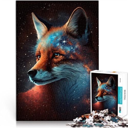 Puzzle für Erwachsene, 1000 Teile, Fox Galaxy, Lernspielzeug mit passendem Poster und Quizblatt, 14,96 x 20,47 Zoll von SYUNFEI