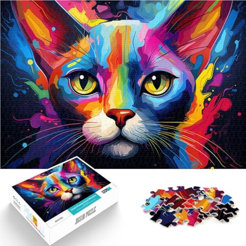 Puzzle für Erwachsene, 2000 Teile, Abessinierkatze, Denkspiel, Weihnachtswunschliste mit Weihnachtsmann, 70 x 100 cm, für Jugendliche ab 14 Jahren von SYUNFEI