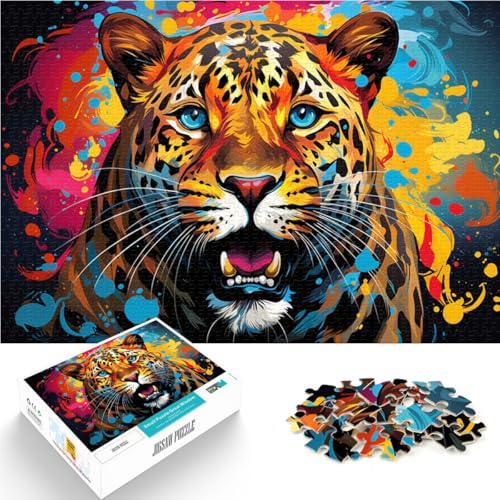 Puzzle Erwachsene, 2000 Teile, afrikanischer Leopard, Quizspiel, Herausforderung die Gehirnintelligenz, süchtig machendes Spielzeug, 27,56 x 39,37 Zoll, Jugendliche ab 14 Jahren von SYUNFEI