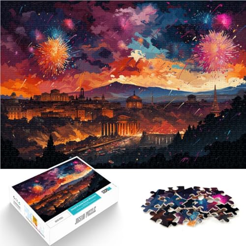 Puzzle für Erwachsene mit 1000 Teilen, Akropolis, farbenfrohes Denkspiel als Geburtstagsgeschenk, Geschenk, Wandkunst, 50 x 75 cm, für Teenager ab 14 Jahren von SYUNFEI