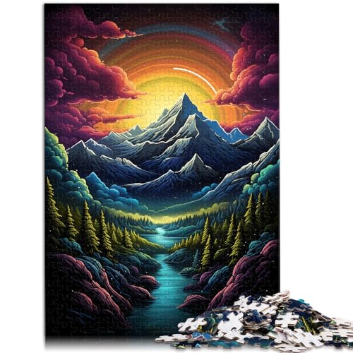 Puzzle für Erwachsene, 1000 Teile, Psychedelic Alps, Quizspiel, Wanddekoration, einzigartige Geburtstags, 14,96 x 20,47 Zoll von SYUNFEI