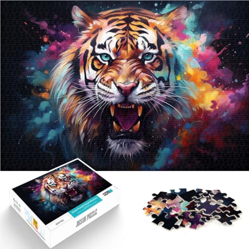 2000-teiliges Puzzle für Erwachsene, Puzzle-Kunst, Aquarelltiger, Quizspiel, Stressabbau, schwierige Herausforderung, 70 x 100 cm, für Teenager ab 14 Jahren von SYUNFEI