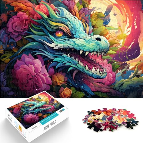 Puzzle für Erwachsene, 1000 Teile, Kunstdrache, Quizspiel, Familienspiel, Stressabbau, schwieriges Herausforderungspuzzle, 14,96 Zoll x 20,47 Zoll von SYUNFEI