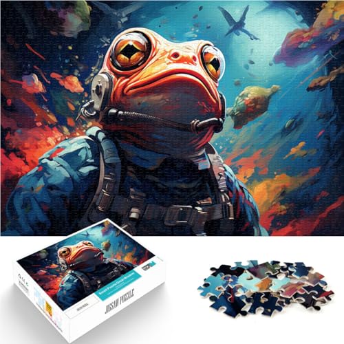 Puzzle für Erwachsene, 1000 Teile, farbenfroher Kunstfrosch, Denkspiel, geeignet als Schreibtischdekoration, 50 x 75 cm, für Teenager ab 14 Jahren Puzzle für Erwachsene, 1000 Teile, farbenfroher Kunstfrosch, Denkspiel, geeignet als Schreibtischdekoration, 50 x 75 cm, für Teenager ab 14 Jahren von SYUNFEI