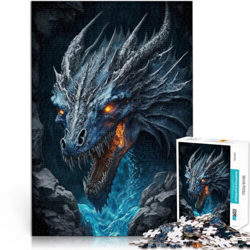 Puzzle für Erwachsene mit 2000 Teilen, Art Ice Dragon, Denkspiel, anspruchsvoll, Aber unterhaltsam und humorvoll, 27,56 x 39,37 Zoll, für Teenager ab 14 Jahren von SYUNFEI