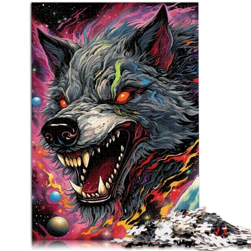 Puzzle für Erwachsene, 1000 Teile, Psychedelic Art Wolf, Quizspiel, Lernspiel für Geburtstag, Weihnachten,38x52cm, für 14-Jährige Puzzle für Erwachsene, 1000 Teile, Psychedelic Art Wolf, Quizspiel, Lernspiel für Geburtstag, Weihnachten,38x52cm, für 14-Jährige von SYUNFEI