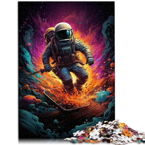 Puzzle für Erwachsene, 1000 Teile, Astronauten-Skateboard, Entspannungsspiele, Stressabbau, schwierige Herausforderung,50x75cm, für Teenager ab 14 Jahren von SYUNFEI