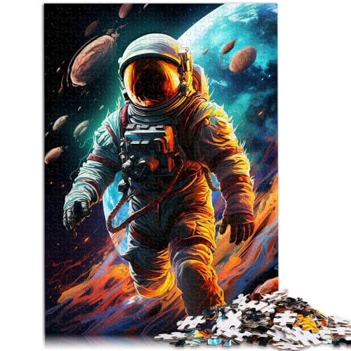 Puzzle für Erwachsene mit 1000 Teilen, Astronauten Spielen im Weltraum, Denkspiel, lustiges Puzzle, 26x38cm, für Teenager ab 14 Jahren von SYUNFEI