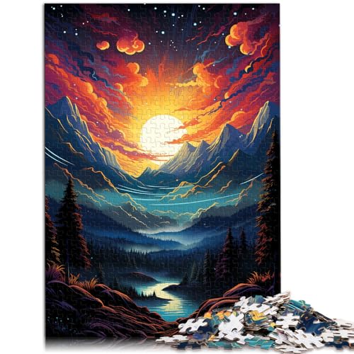 Puzzle Aurora, Sonnenuntergang, Berge, 1000 Teile, Puzzle für Erwachsene, 38x52 cm, Papppuzzle für Jugendliche und Kinder, anspruchsvolles Spiel Puzzle Aurora, Sonnenuntergang, Berge, 1000 Teile, Puzzle für Erwachsene, 38x52 cm, Papppuzzle für Jugendliche und Kinder, anspruchsvolles Spiel von SYUNFEI