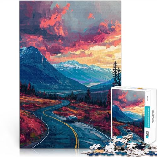 2000-teiliges Puzzle für Erwachsene, Bunte Autobahn mit Berg, Quizspiel, 27,56 x 39,37 Zoll, für Teenager ab 14 Jahren von SYUNFEI