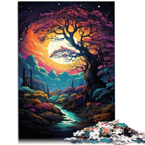 Puzzle für Erwachsene, 1000 Teile, magische Baumlandschaft, anspruchsvolles Spiel, Geschenke, Künstlersammlung, bildende Kunst,38x52cm, für 14-Jährige von SYUNFEI