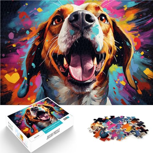 1000-teiliges Puzzle für Erwachsene, Beagle-Quizspiel, lustige Aktivitäten zu Hause, Geburtstagsgeschenk, Reisegeschenk, 19,7 x 29,5 Zoll, für Teenager ab 14 Jahren von SYUNFEI
